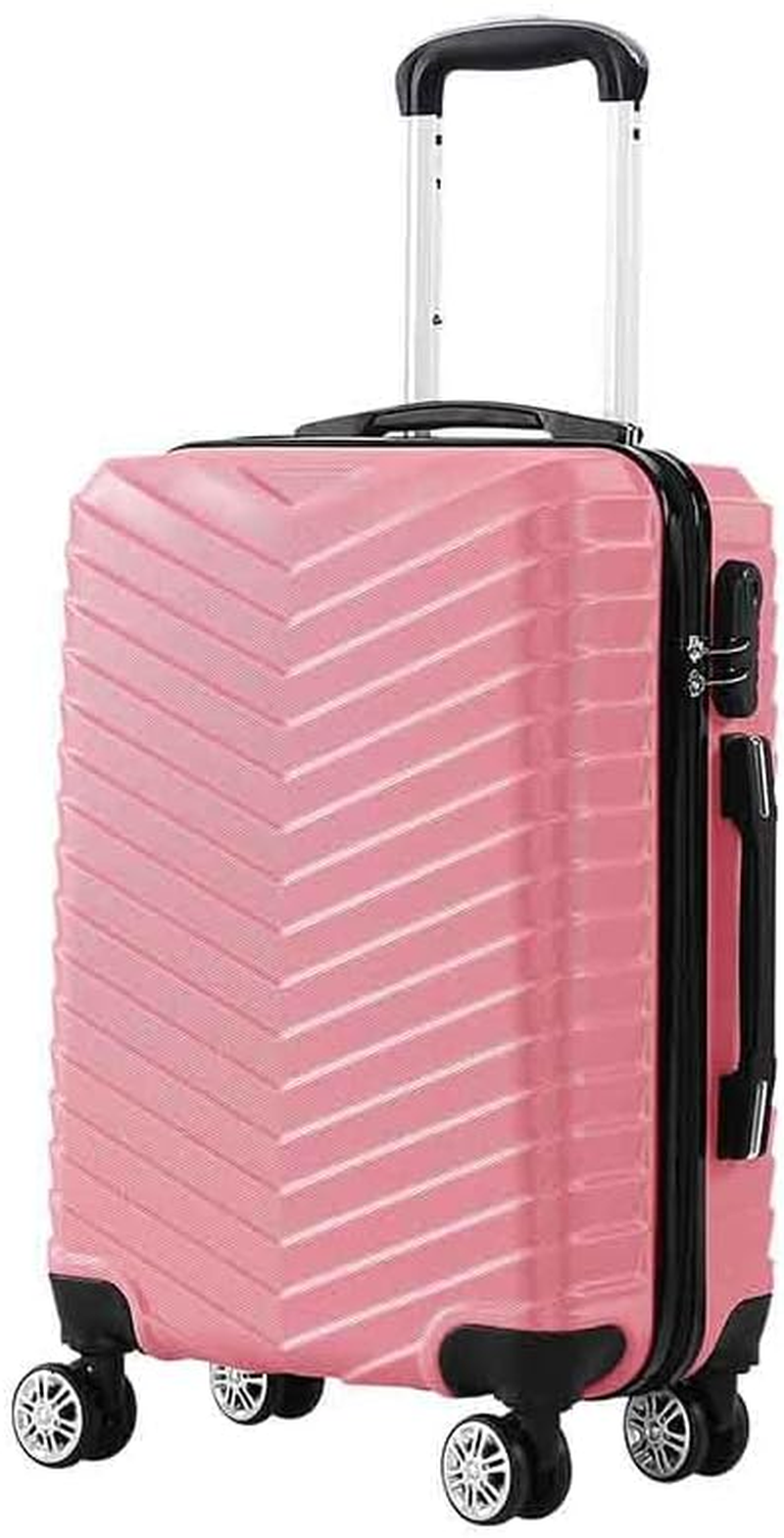 Slimbridge 20" Inch Luggage Suitcase Trolley Travel, Packing with Built-In Lock, Hard Shell, Wheels 360&deg; Spinner Luggages Suitcases Carry on Bag, Rose Gold image number 5