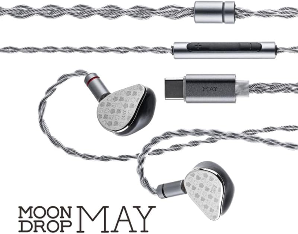 Moondrop May DSP Earphone USB-C DSP Dynamic+Planar Driver Hybird In-Ear Earbuds with Interchangeable Cable image number 2