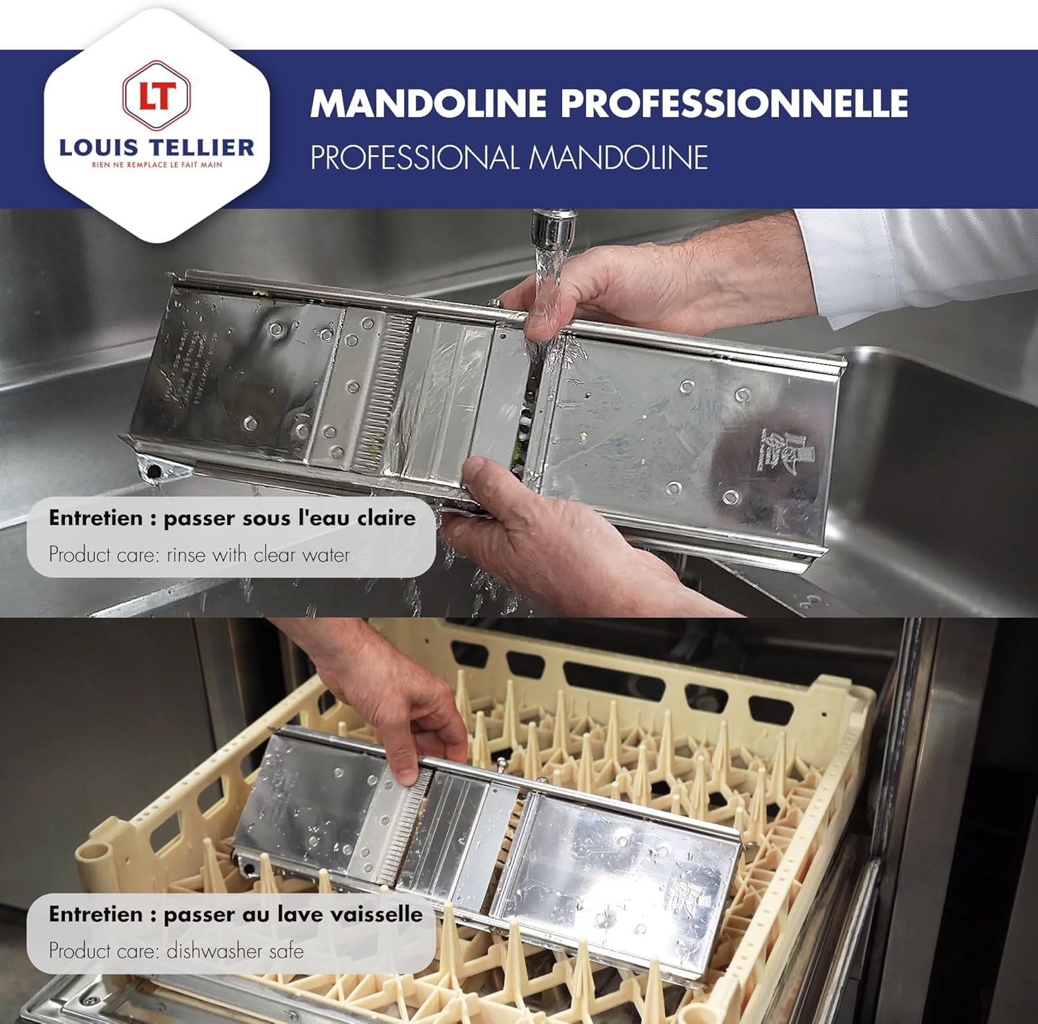 Bron Coucke Stainless Steel Bron Mandolin Slicer without Pusher 215030 Gray, without Hand Guard image number 3