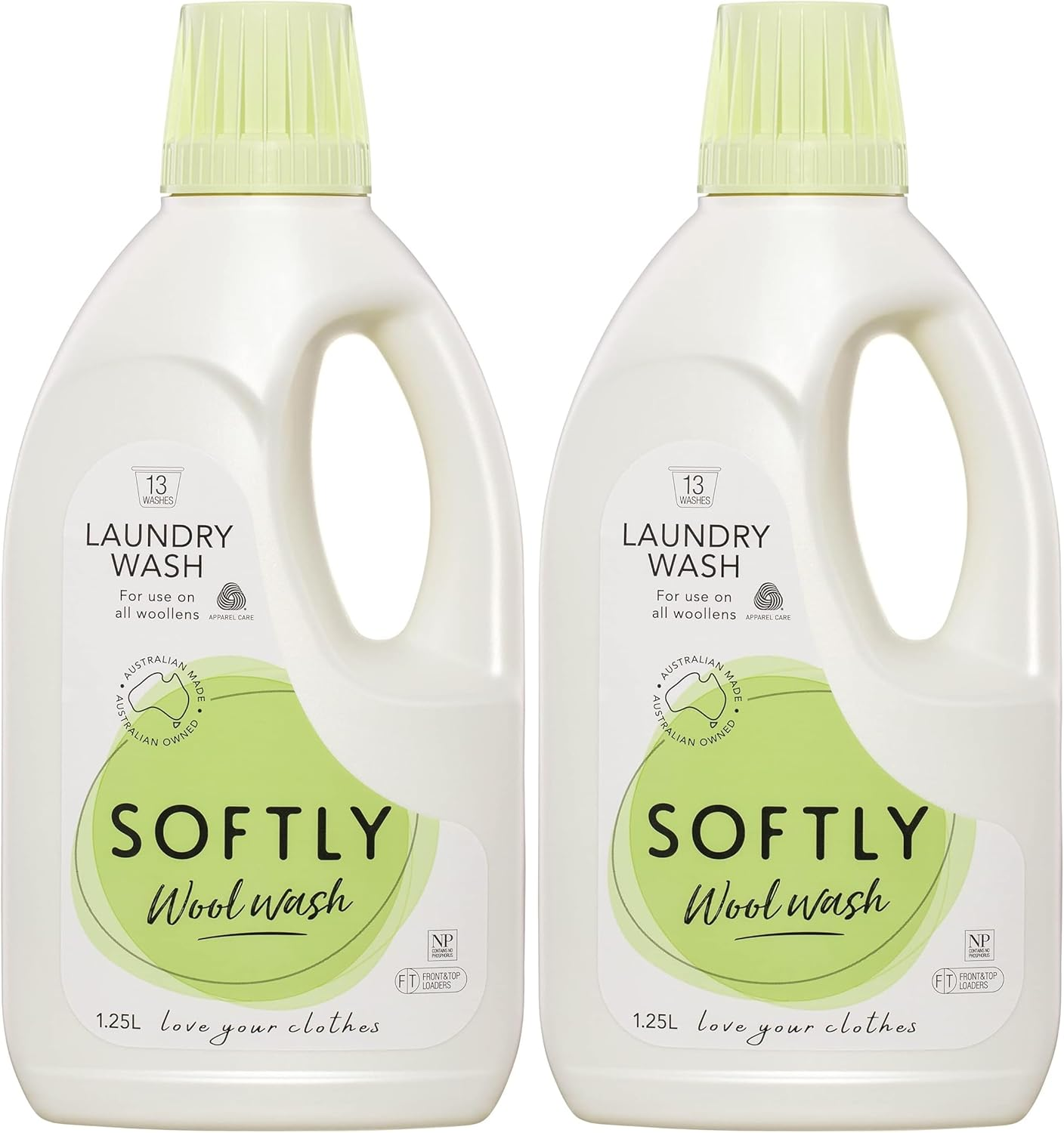 Softly Wool Wash Fabric Solution, Eucalyptus, 1.25 L