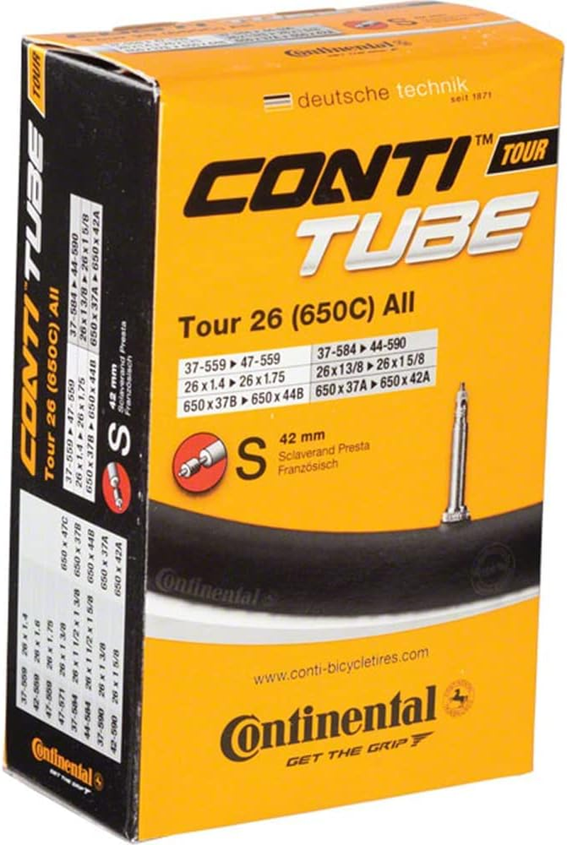 Continental Tour 28 All Bicycle Inner Tube, Black, 700Cc 32-622/47-622, 182031, S42 image number 2