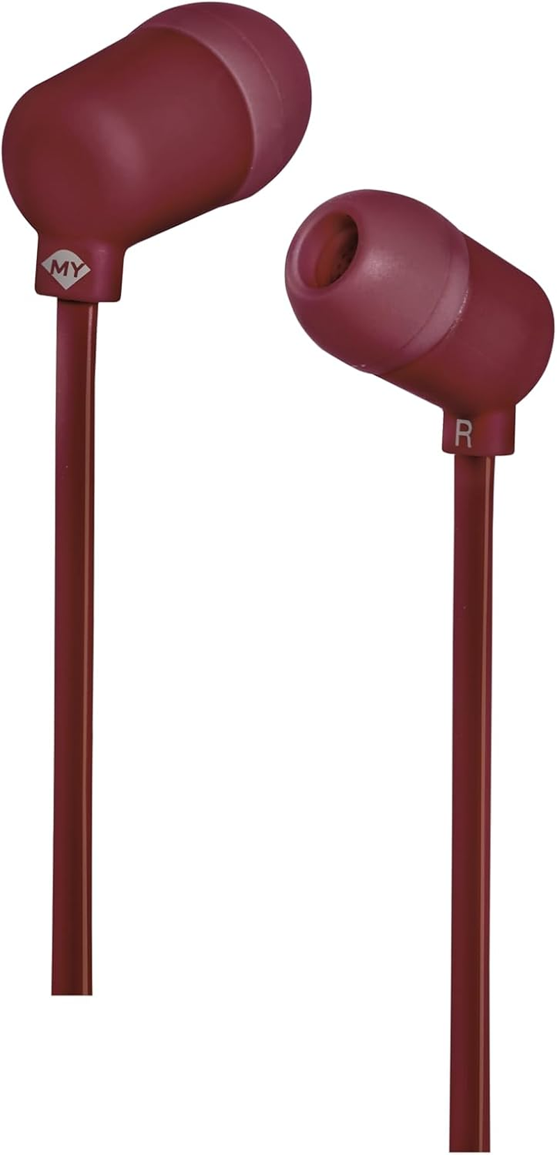 Meliconi Mysound by Speak Fluo White Type-C In-Ear Headphones - Soft Touch Material, Flat Tangle-Free Cable, Sweat Resistant, Perfect for Music and Calls, Ideal for Sports