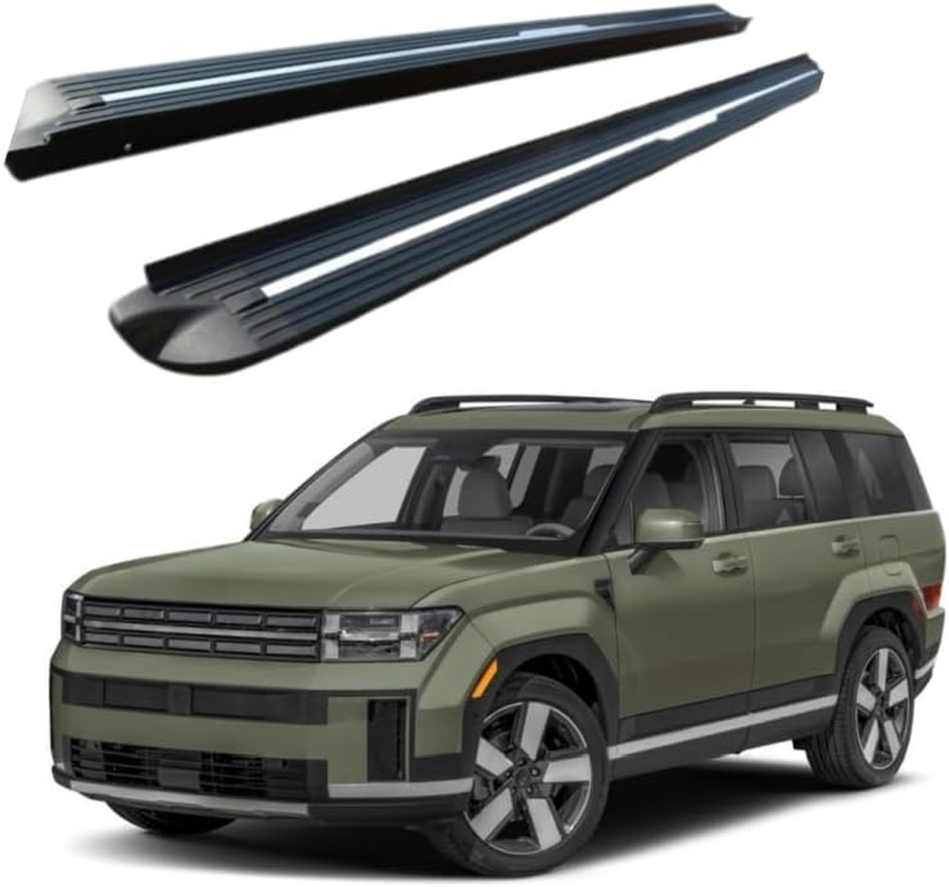 2Pcs Aluminum Running Boards Fixed Nerf Bars Side Steps with Brackets Compatible with Hyundai Santa Fe 2024-2025 (HJG) image number 5