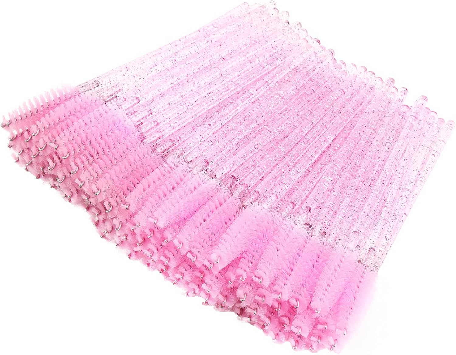 100 Pcs Crystal Eyelash Mascara Brushes Wands Applicator Makeup Sticks Disposable Eyebrow Spoolie Brush - Black