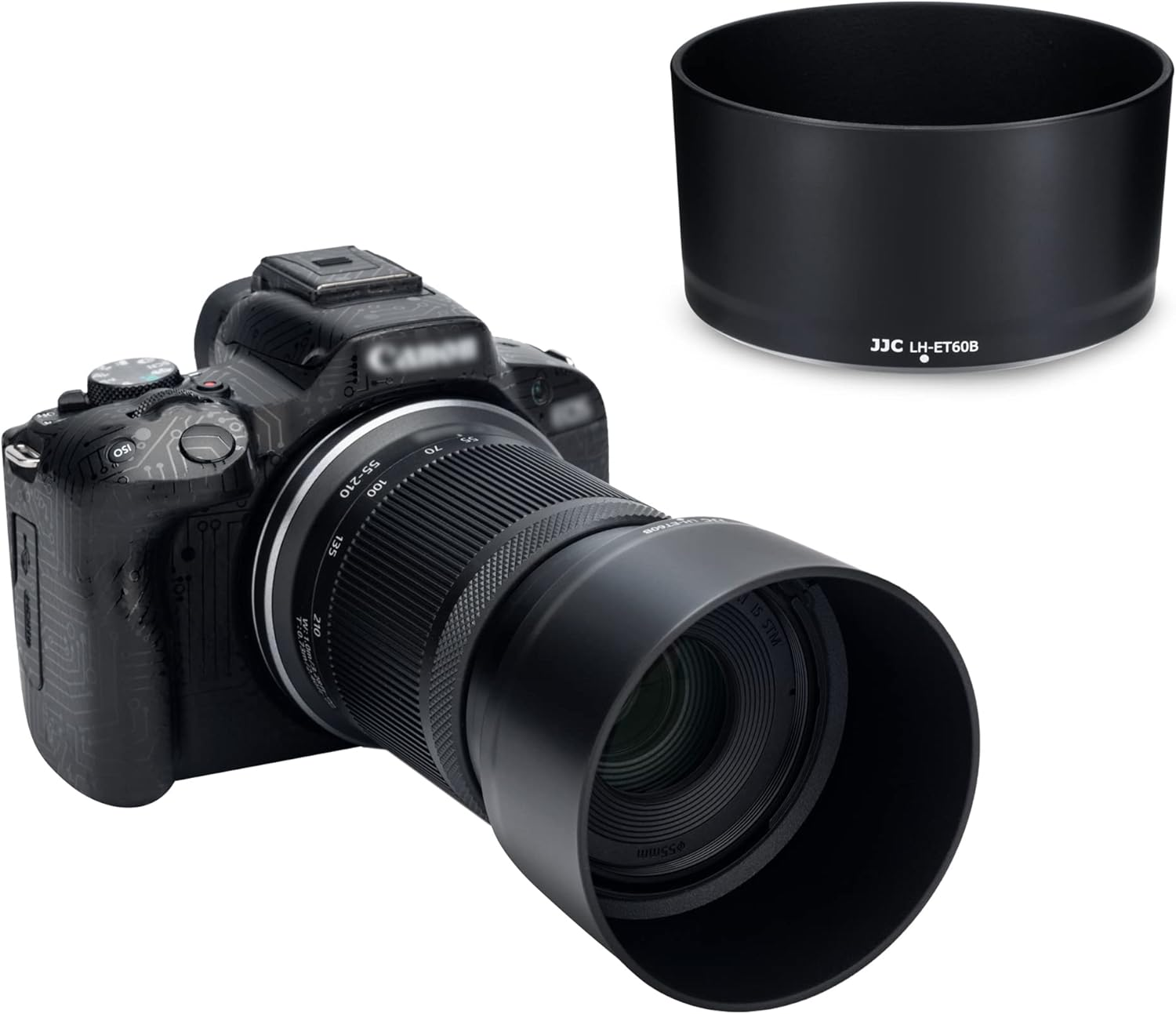JJC Reversible Petal Bayonet Lens Hood for Canon RF-S 55-210Mm F5-7.1 IS STM Lens, Compatible with 55Mm Filter and Lens Cap on EOS R50 R7 R10 image number 3