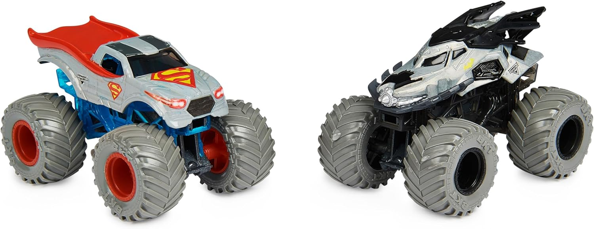 Monster Jam 2020 "Reveal the Steel Color Change 1:64 Scale Diecast 2-Pack: Batman and Superman image number 4