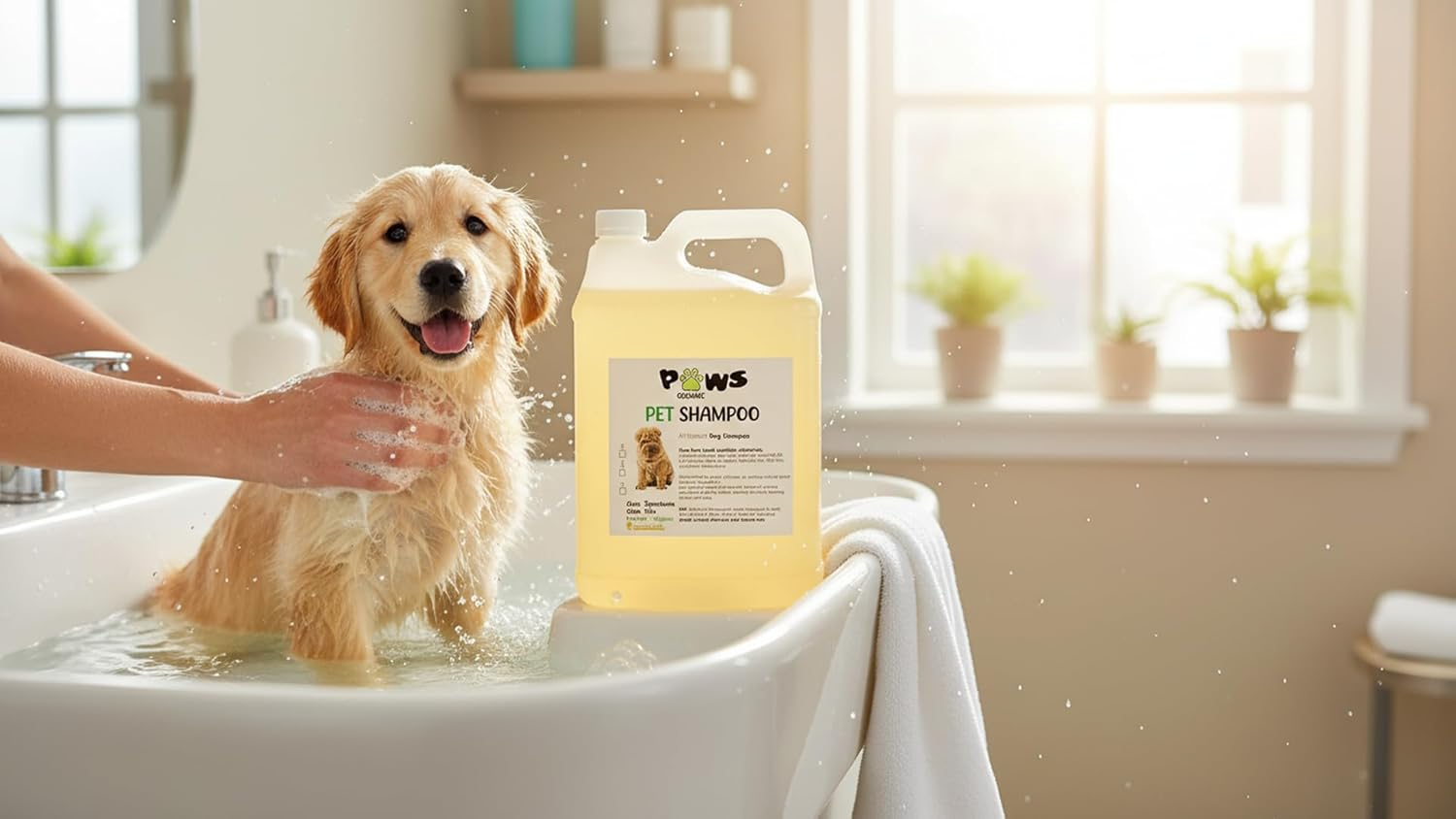 Paws Organic Dog Shampoo with 3 Added Essential Oils - 4 Litres