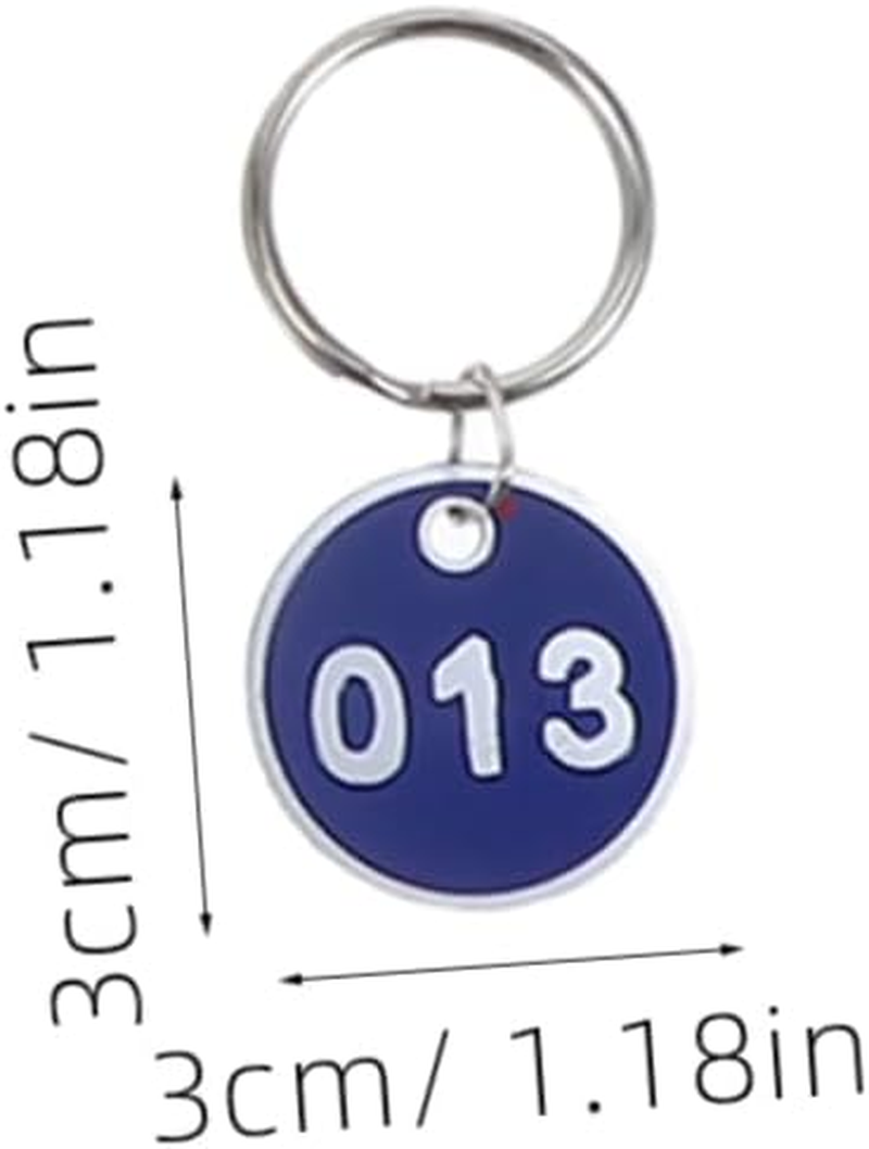 Garneck 50Pcs Aluminium Alloy Storage Tags Metal Numbers Plates Luggage Id Tags Key Ring Labels for Travel image number 5