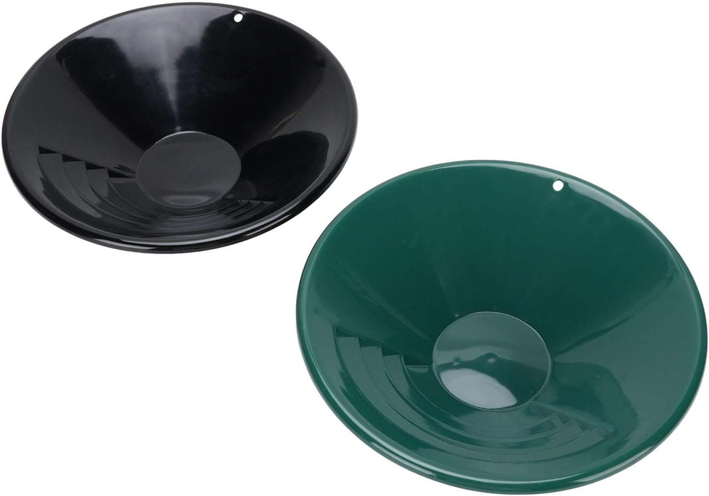 Gold Panning Kit, Gold Panning Kits 2Pcs 26.5Cm Gold Pan ABS 90&deg; Thread Gold Washing Pan Set for Beginners Black Green for Adults and Kids, Gold Prospecting Tools image number 6