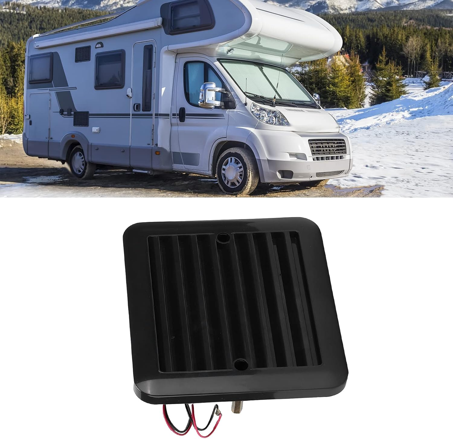 12V RV Roof Vent Fan, Air Vent Ventilation Cooling Exhaust Fan with Motor 7 Blades Strong Wind Type Accessories RV Caravan Fan for Motorhome, Cars, Trucks, Camping Tents, RV image number 5