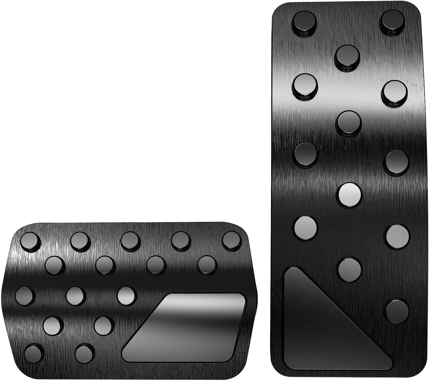 Aluminum Alloy Pedal Cover for Jeep Grand Cherokee 2011-2024 2025 Dodge Durango 2011-2024 2025 No Drilling Aluminum Brake and Accelerator Pedal Covers 2Pcs(Black)