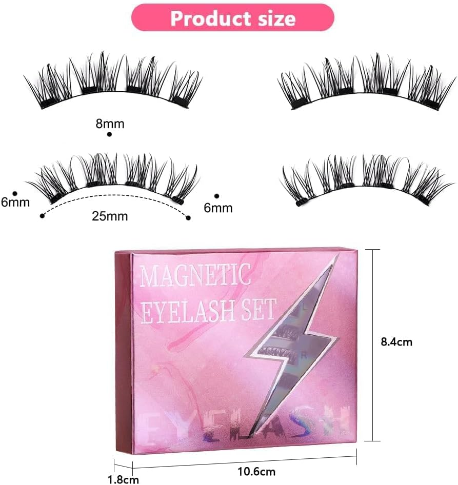 TTPSRY Magnetic False Eyelash Kit Glue Free, Easy to Apply, Natural-Looking Lashes with Magnetic Alignment, Perfect for Beginners and Daily Use(#4) - 3 image number 7