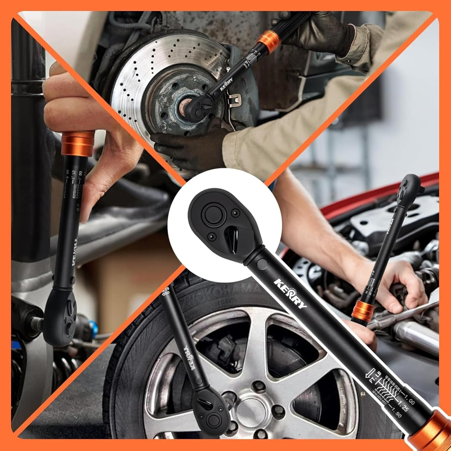 33-Piece 1/4" Torque Wrench Set, (2-25Nm) Dual Direction Adjustable 72 Tooth for Bike and Motorcycle Maintenance,With Extension Pole and Storage Box image number 1