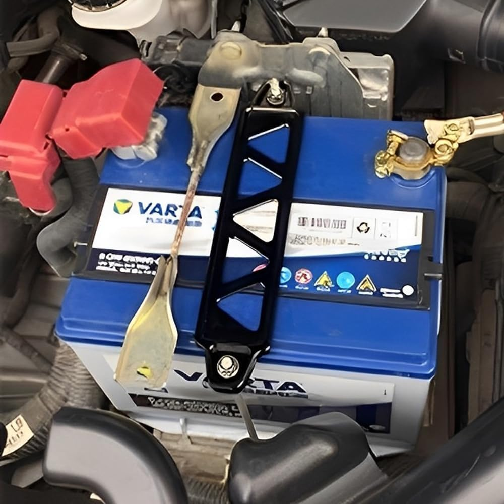 Car Battery Hold down Bracket Holder, Aluminum Alloy Battery Bracket with Stainless Steel J Hook Bolt image number 4