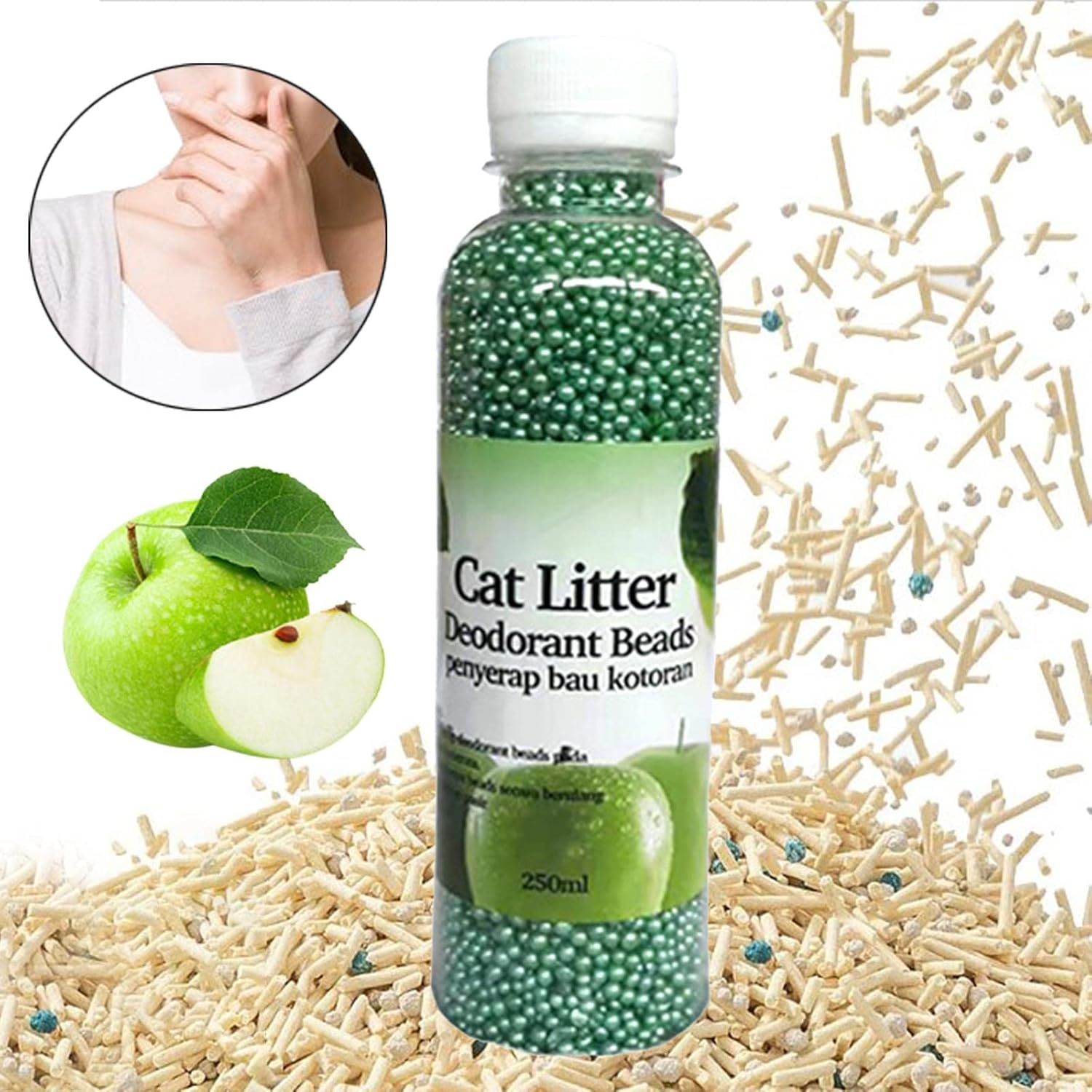 Generic Cat Litter Odor Control Solution for Home and Room, Green