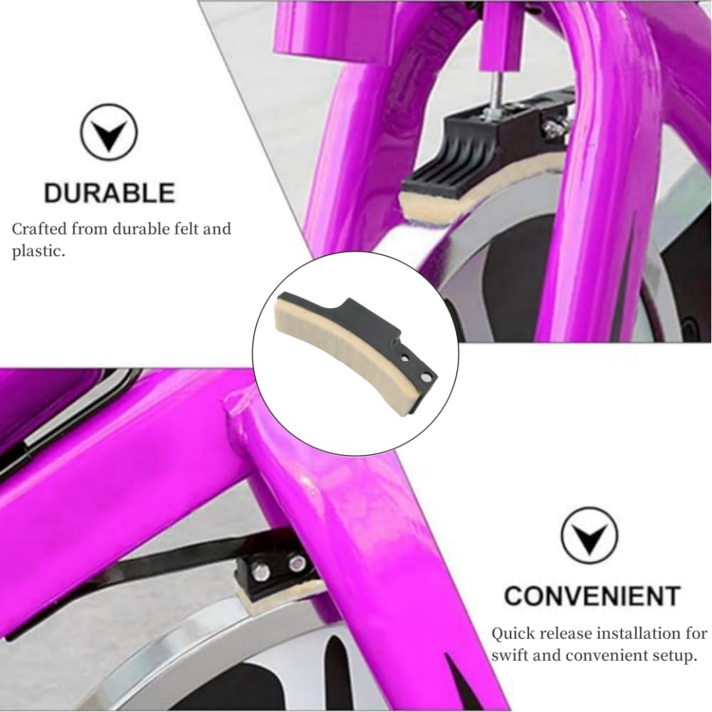 Professional Exercise Bike Felt Brake Pads,Fitness Bike Part,Spinning Bike Brake Pads,Exercise Bike Brake Pads Wool Felt Resistance Drag Pad for Household Dynamic Bicycles,Replacement Part image number 4