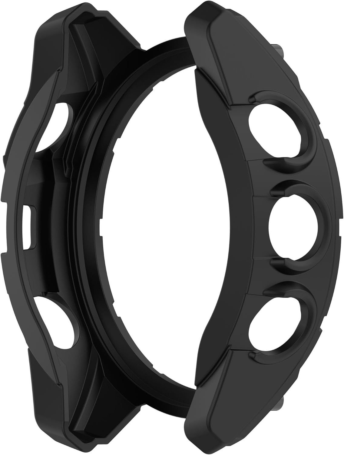 Case Compatible with Garmin Fenix 8 51Mm 47Mm 43Mm, Armor Skeleton Smart Watch Replacement Cases, Bumper Hollow Screen Protector for Fenix 8 51/47/43Mm Accessories [Black] (51Mm) image number 3