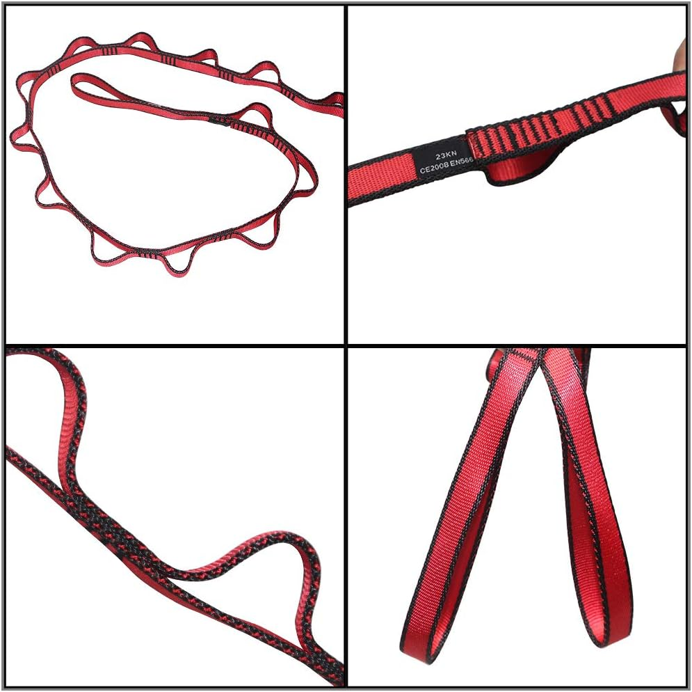 KIKIGOAL 2Pcs Safety Daisy Chains Strong Climbing Strap Adjustable Nylon Strap Rope Yoga Pilates Stretching Straps