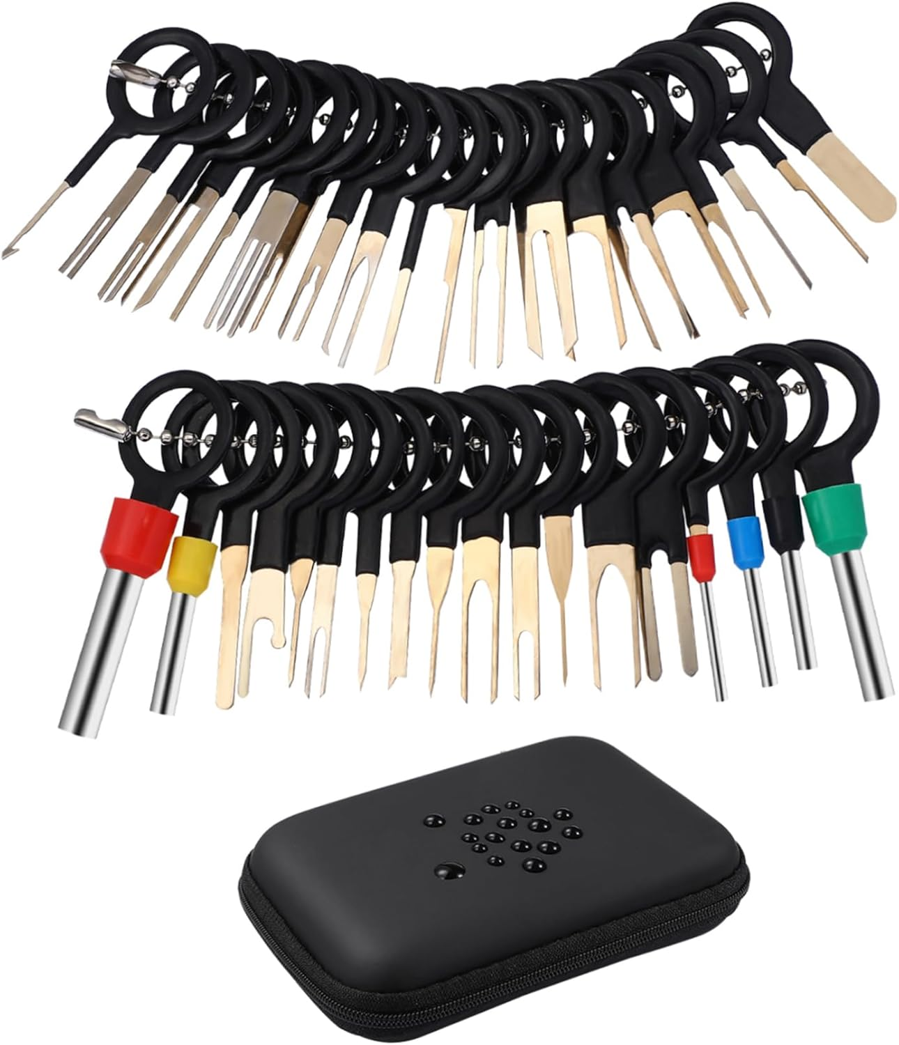 JECOMPRIS 76Pcs Tool Terminal Ejector Connector Pin Extractor Wire Harness Depinning Terminal Injector Kit Terminal Ejector Extractor Wire Removal image number 4