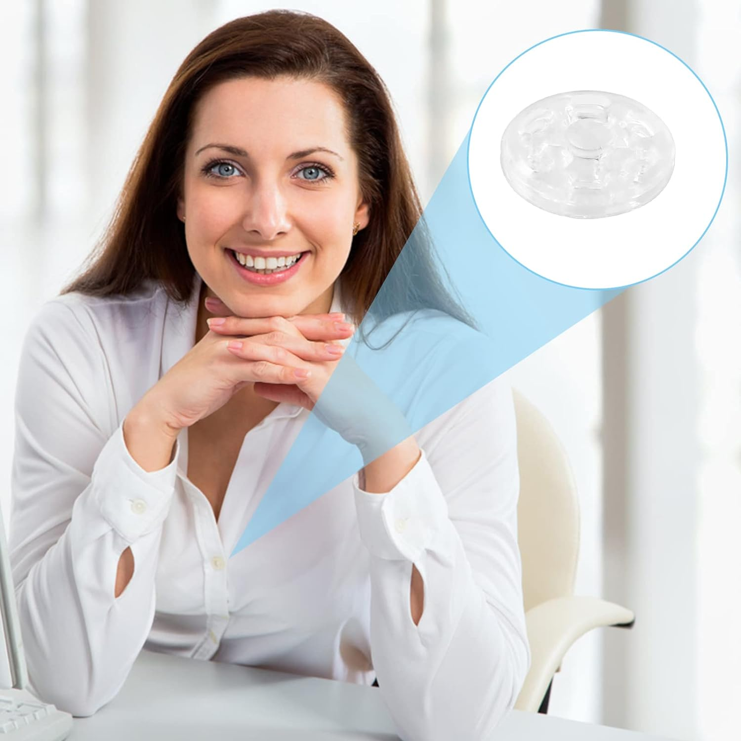 150 Sets Plastic Sew-On Snap Buttons Invisible Snap Fasteners Buttons round Clear Press Button for Sewing Clothing DIY Craft, 7 Mm 10 Mm 15 Mm image number 2