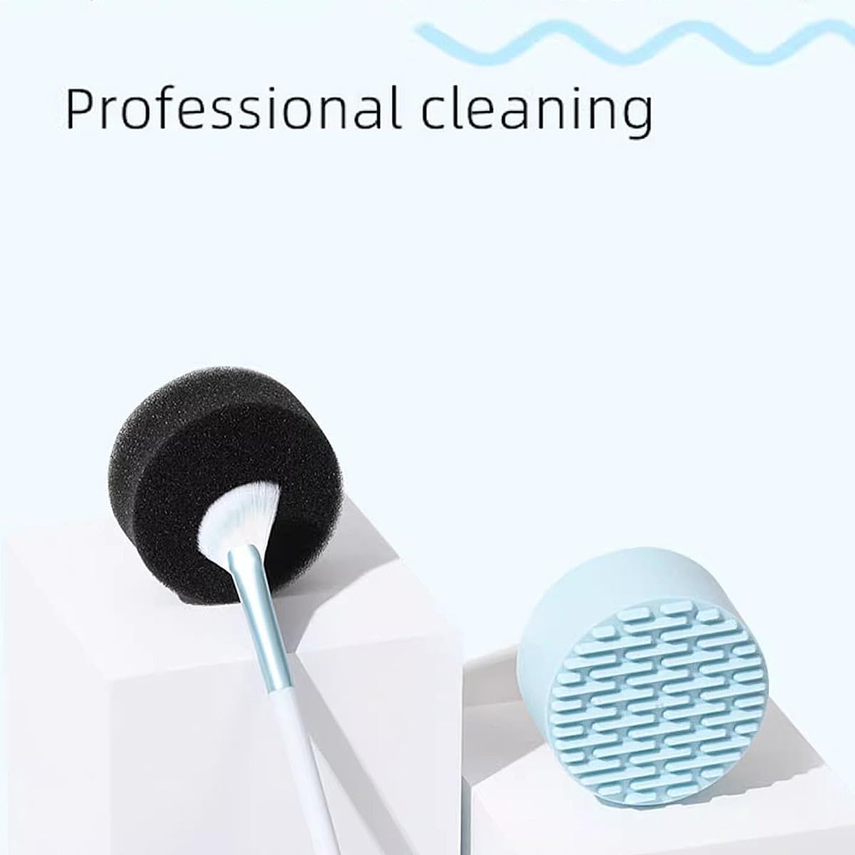 Dannisly 2X Makeup Brush Cleaning Sponge Lazy Makeup Brush Cleaner Box Reusable and Efficient Cleaning Tool for Daily Use