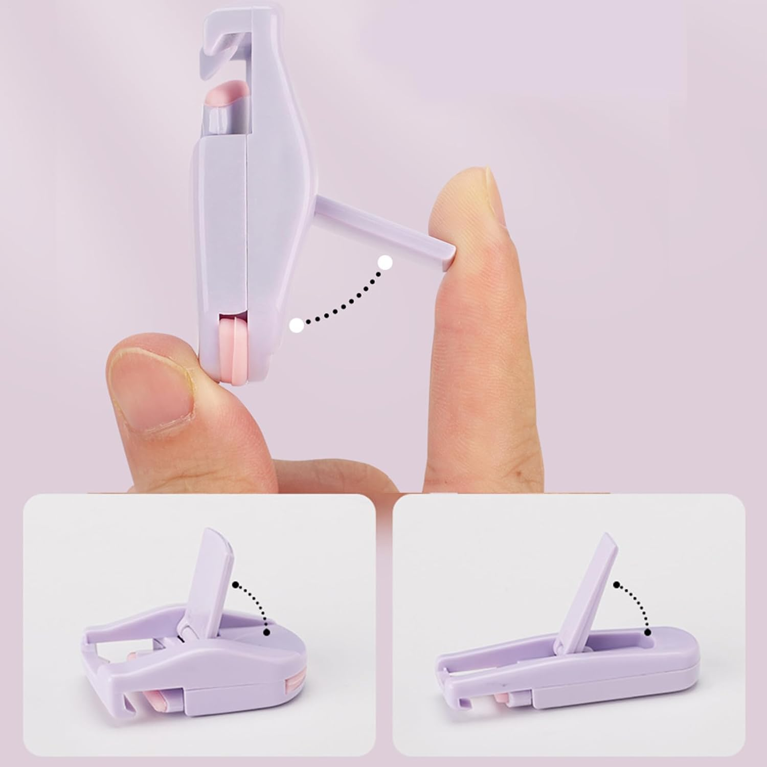 Lash Curler | Lift Eye Lash Curling Tool | Anti-Pinching Makeup Eyelash Lift Supplies for Tgirls Teens Women Boys Friends Family - Purple image number 6