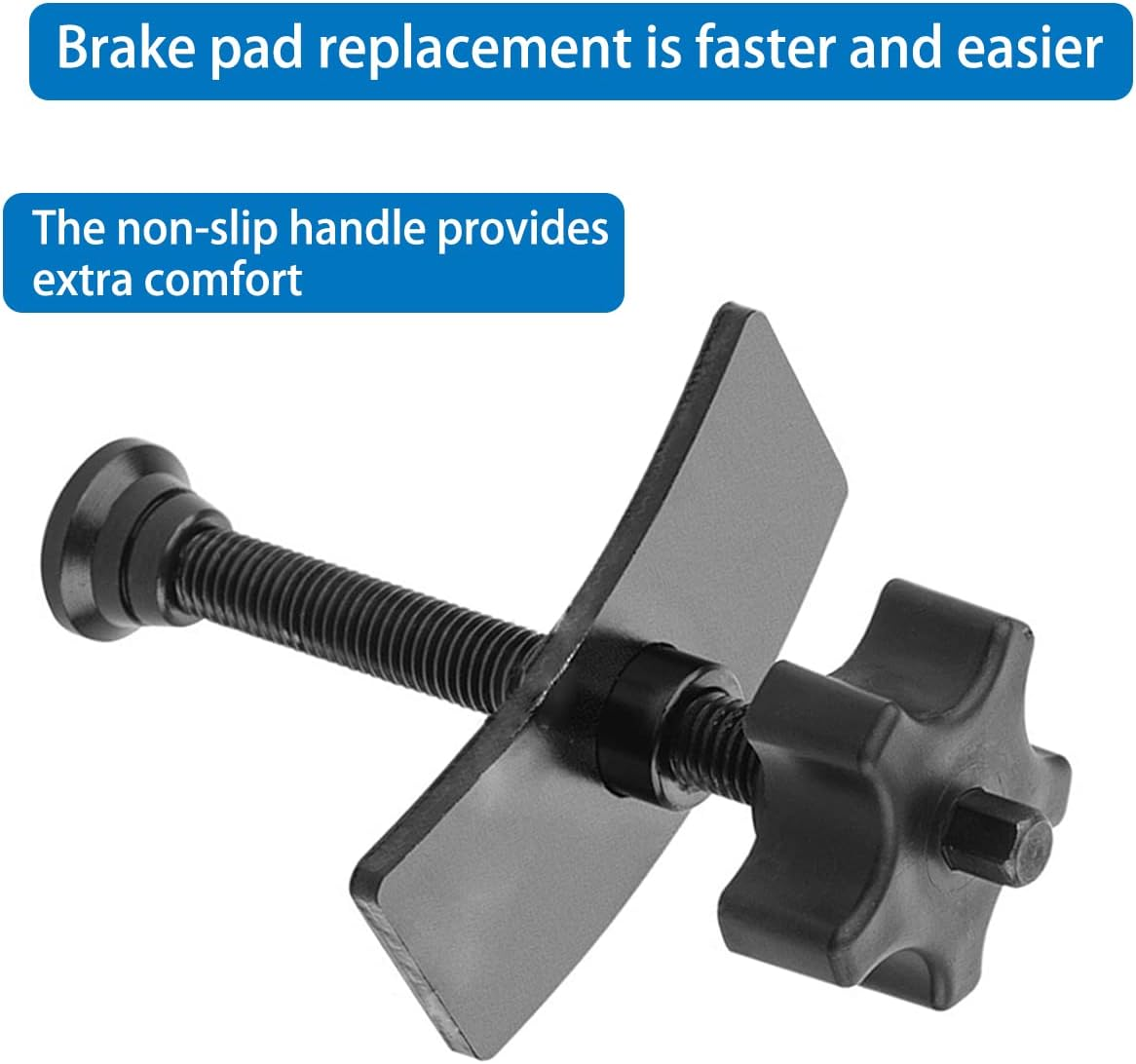 AUCELI Disc Brake Pad Spreader, Swivel Disc Brake Pad Separator Tool with Comfort Tightening Knob, Carbon Steel Piston Brake Caliper Compression Tool for Precise Even Compression, Car Accessories image number 1