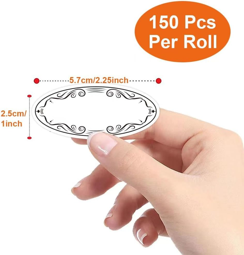 2 Roll Design Food Jar Stickers with Perforation Line,Dissolvable Food Label Stickers with Perforation Line,Canning Labels Food Jar Stickers,Dissolvable Food Labels Dissolvable Canning Labels for Jars image number 1