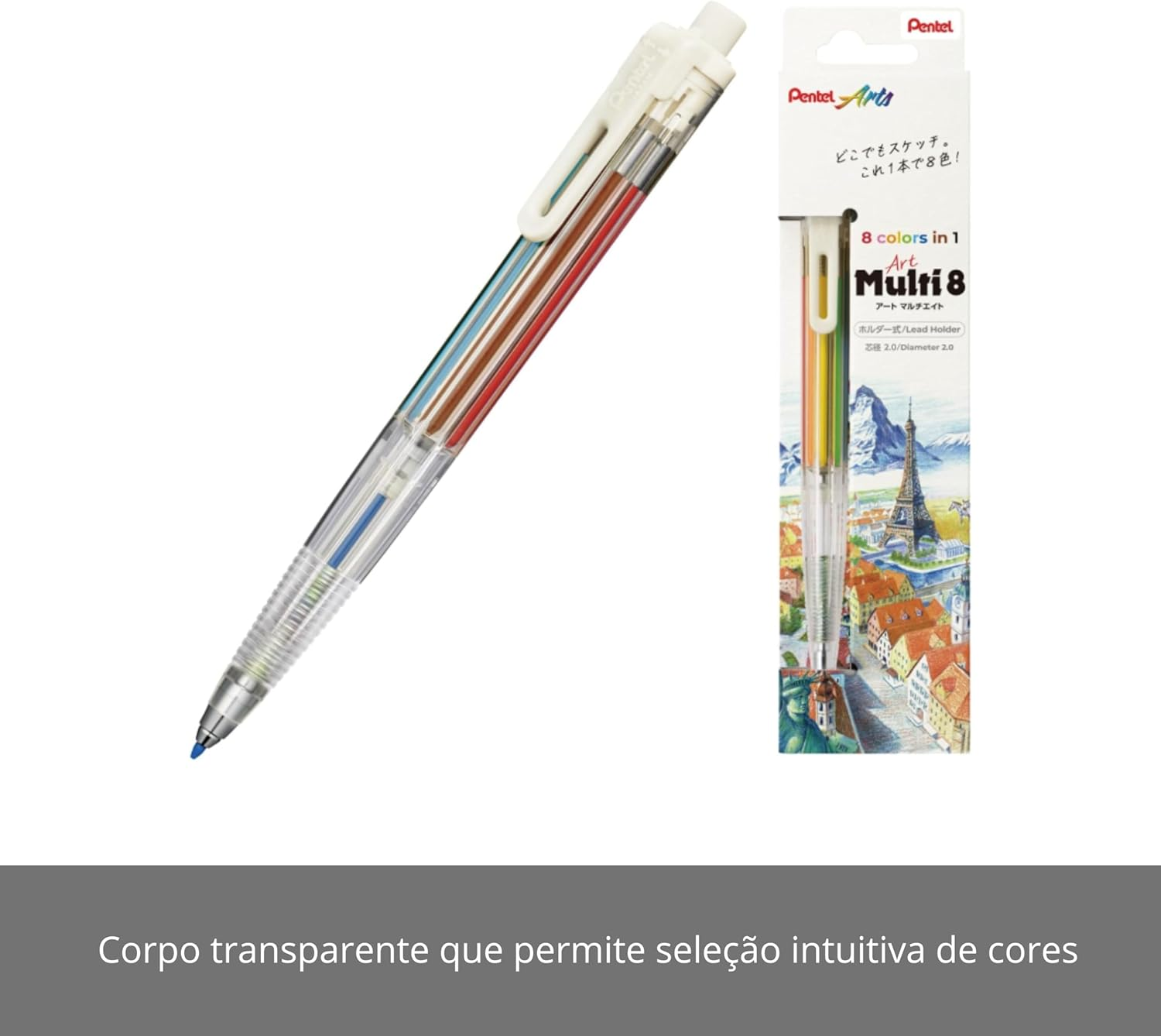 Pentel XPH804 Art Multi 8 Color Core 8