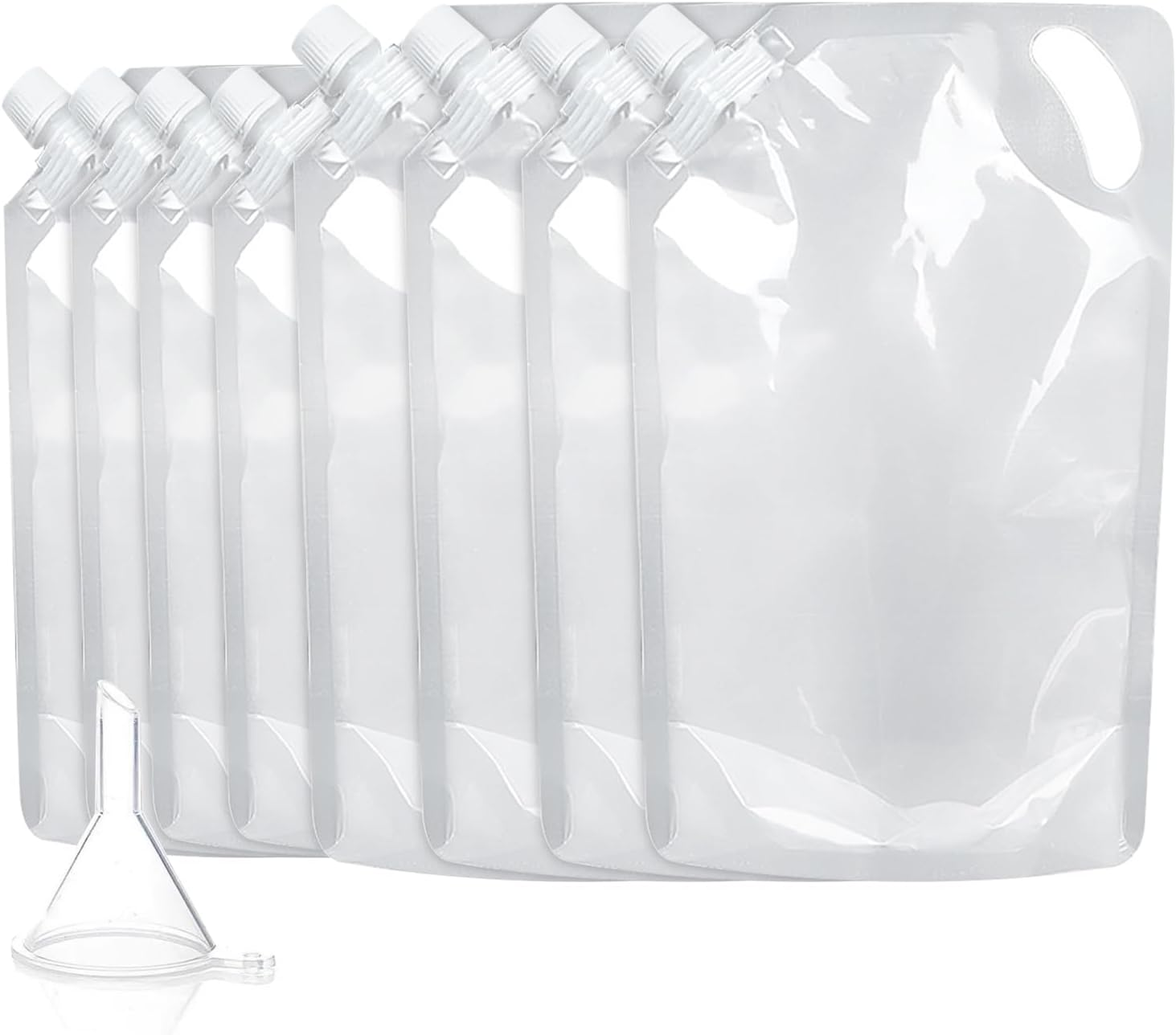 8 PCS Reusable Sorting Pouches for Adults, Plastic Flasks for Liquor Disguise with Funnel, Hidden Drink Pouches for Alcohol