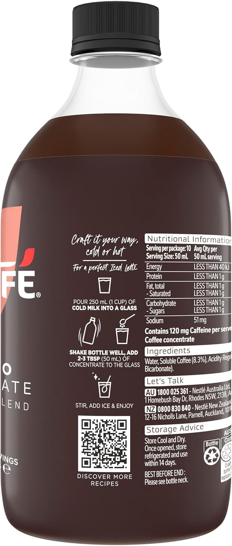 Nescaf&eacute; Espresso Black Flavoured Coffee Concentrate 500 Ml image number 1
