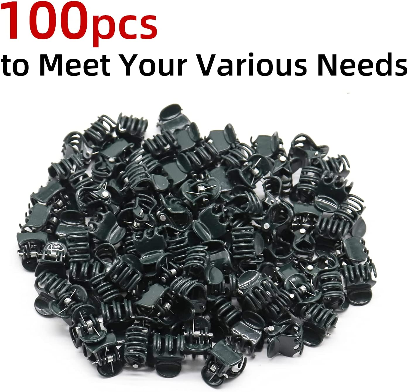 Valuehall Plant Clips 100Pcs Orchid Support Clips Plastic Mini Stalks for Flowers Stems Vines Grow Upright Vegetables Tomato Trellis V7J05 image number 5