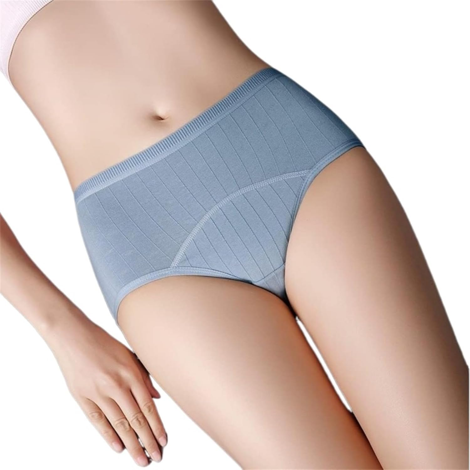 6-Pack Women'S Mid-Waist Leakproof Menstrual Briefs Cotton Underwear Postpartum Panties image number 6