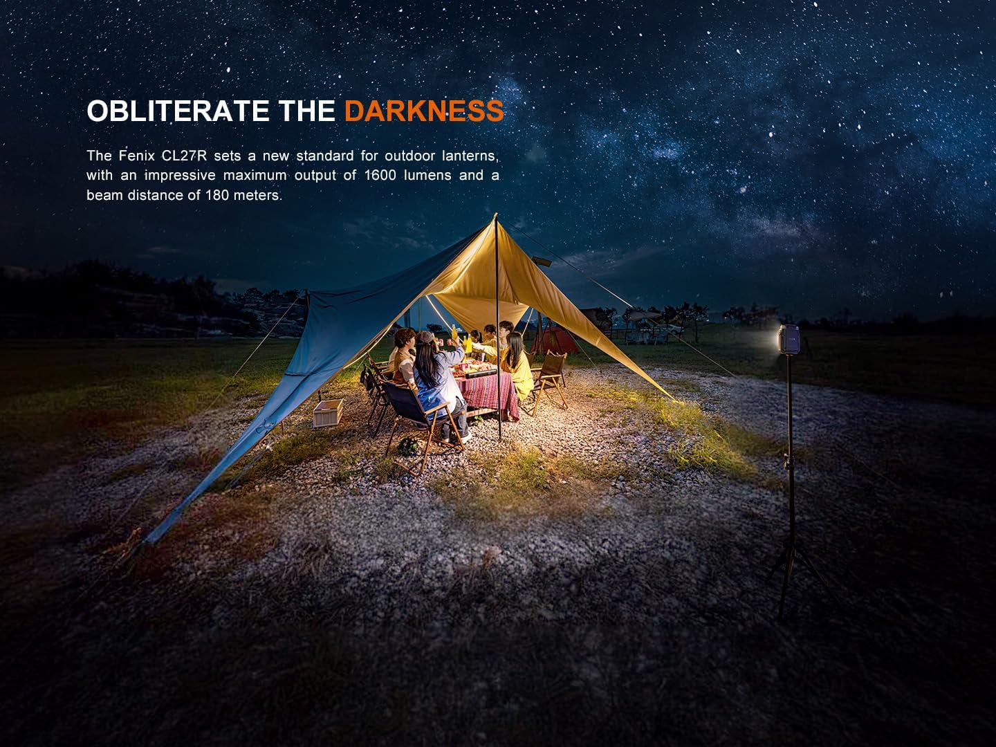 Fenix CL27R Rechargeable Lantern - Aluminum & Multi Beam -1600 Lumens & 180M Long Throw - Super Bright & 285 Hrs Working - 360&deg; Magnetic Handle - Emergency Light for Camping & Outdoor Adventures Green image number 3