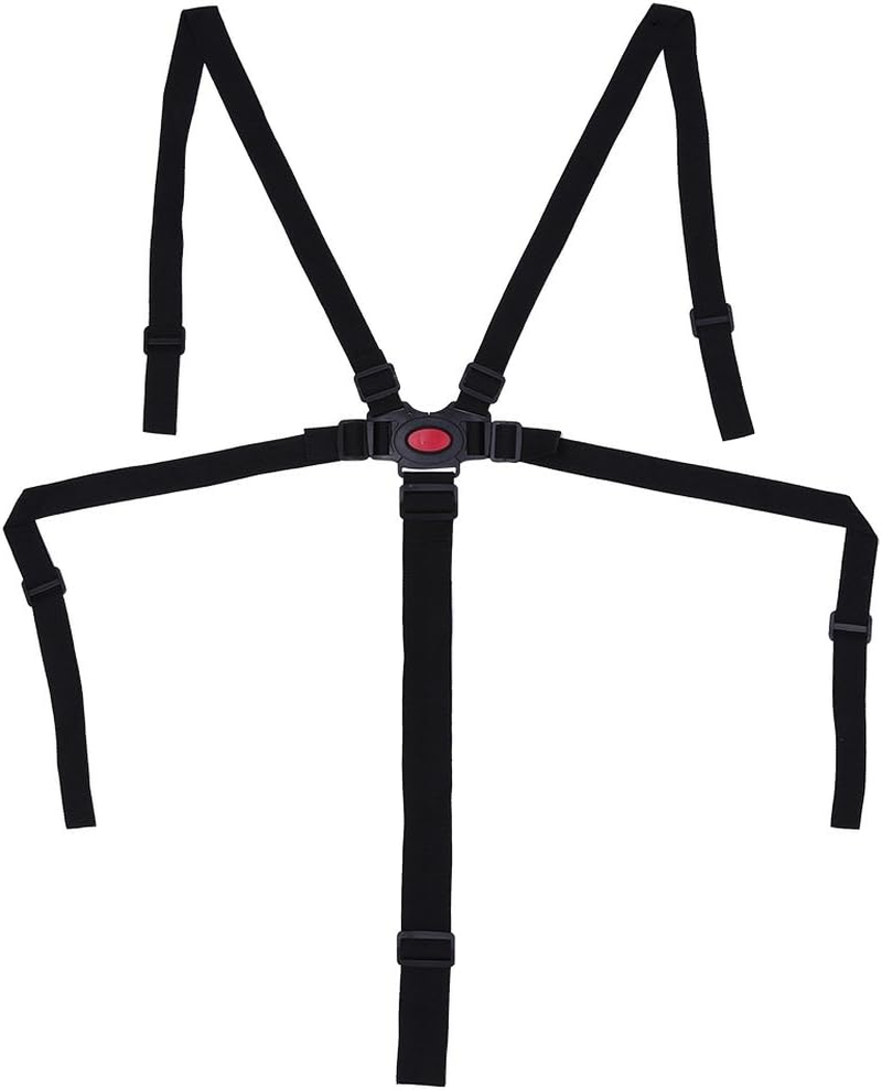 Adjustable Baby Seat Belt, 5 Point Harness Straps Universal Baby High Chair Straps Replacement Adjustable Children Stroller Safety Belt for Pushchair Pram Buggy Safe Protection image number 3