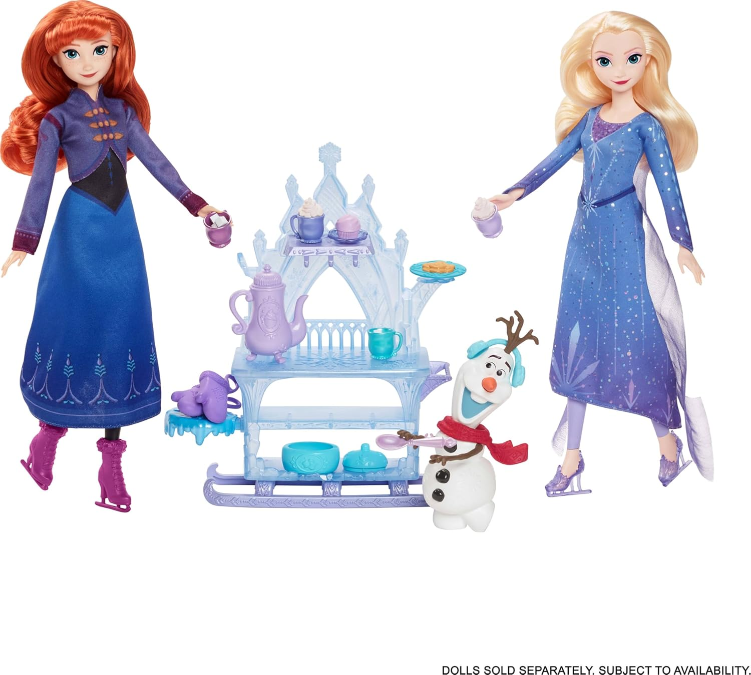 Mattel Disney Frozen Olaf Doll & Accessories, Treat Sled Playset with Olaf Doll, Treat Cart, Food & More Inspired by Frozen: Winter Festival image number 2