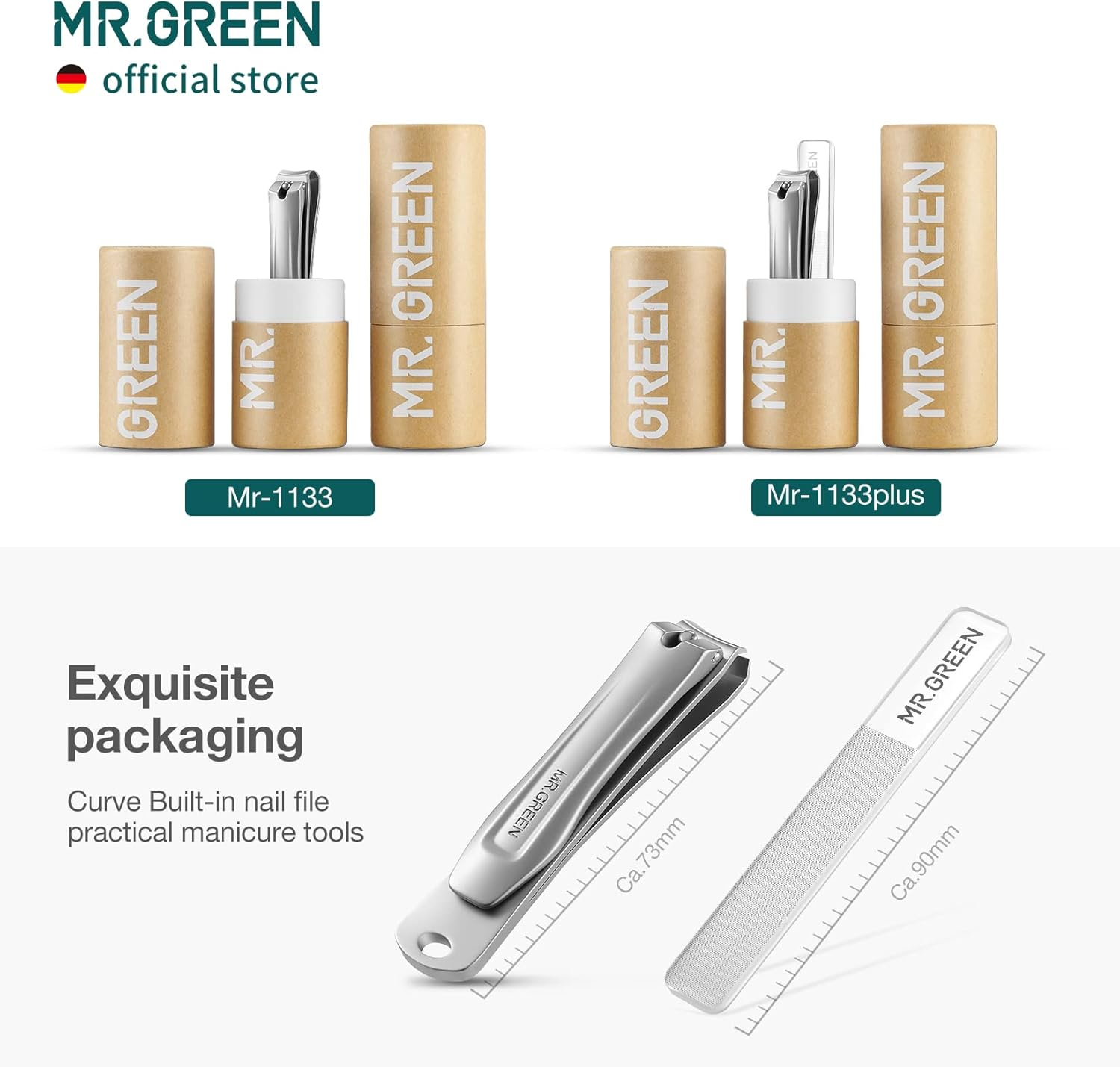 MR.GREEN Nail Clippers Simplicity and Fashion Fingernail Clippers Nail Cutter Stainless Steel Nail Scissors with Nail Files Multicolored image number 6