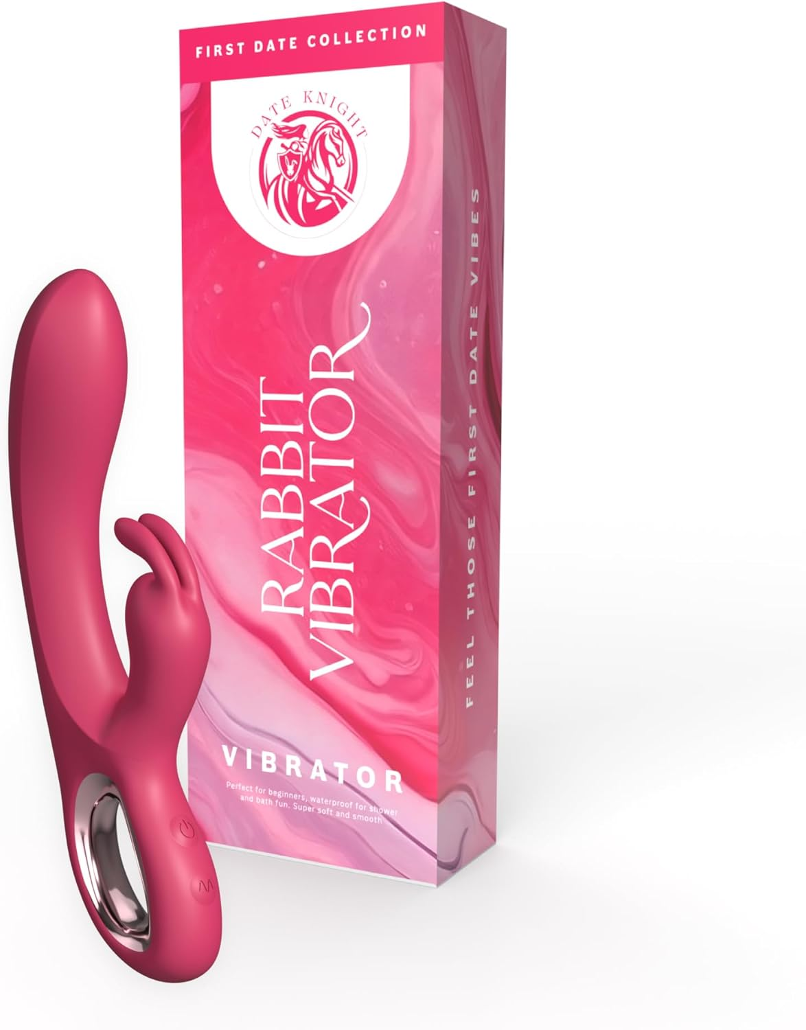 Date Knight Rabbit Vibrator Sex Toy for Women, Clitoris Stimulator & Internal Dildo, Curved Design for Intense Pleasure, Sex Toys for Women, Vibrators Female G-Spot Massager, Adult Toy image number 1