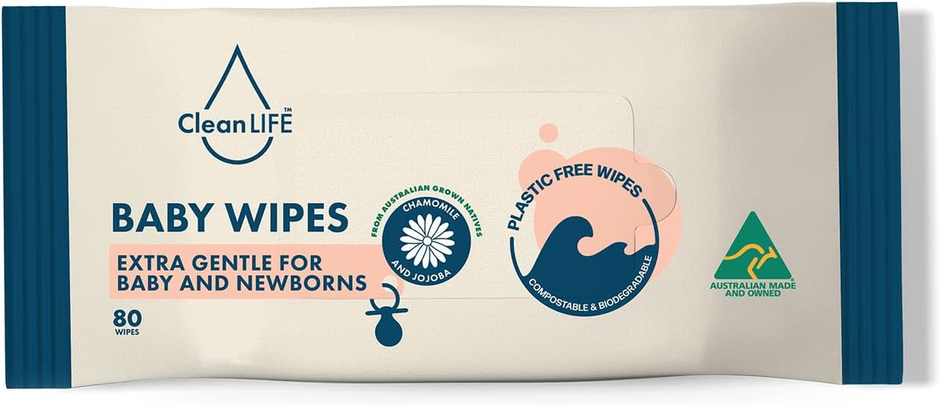 Cleanlife Baby Wipes 640 Bulk Pack - Plastic Free and Bio-Degradable Wipes, Australian Made and Owned, image number 4