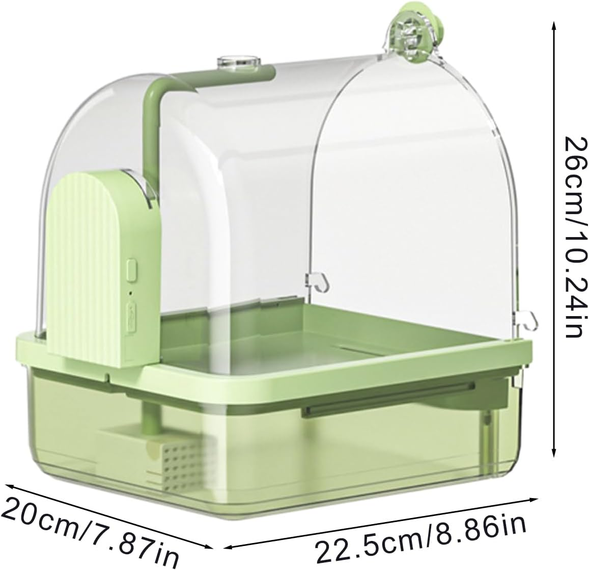 Weqizuerqi Bird Bath Cage | Bird Bath for Budgies - Automatic Chew-Proof Bath Pool Two Modes Playground Stand for Breeding Travel Show Outdoor Aviary image number 5