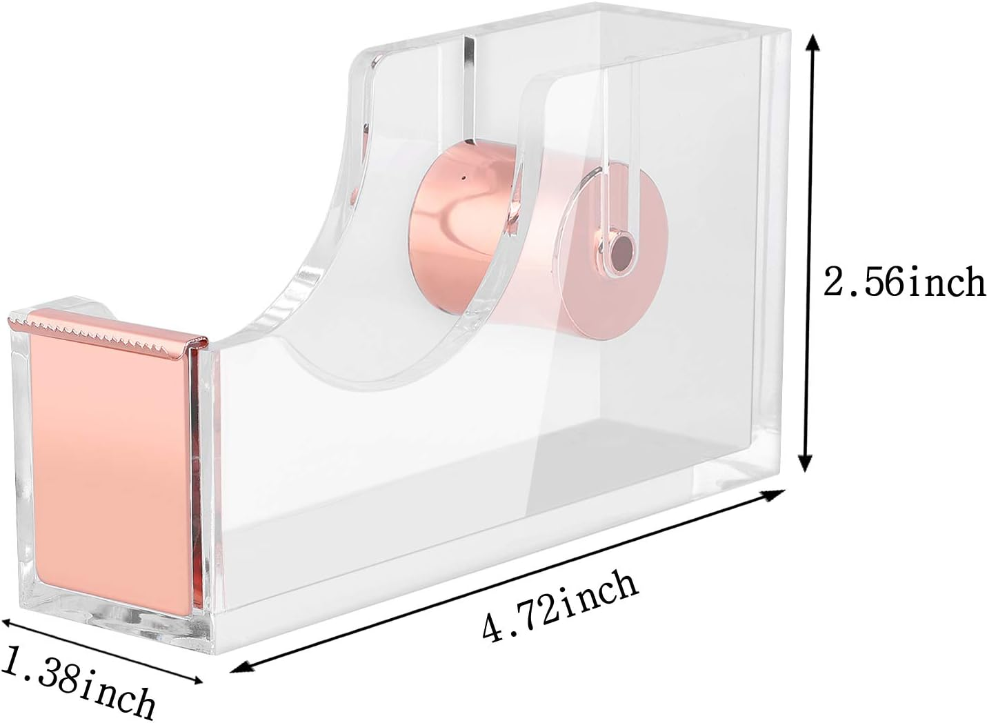 Alsisk Stapler,Clear Desk Stapler with 1000 Pieces Staples - Rose Gold Stapler+Staple Removers image number 2