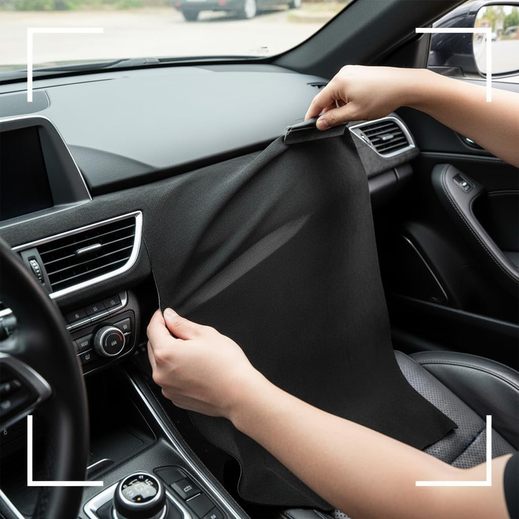 Self-Adhesive Fabric for Automotive Interior Decor &ndash; Durable, Universal Fit, Compatible with Various Models, Versatile Use &ndash; High-Quality Material for DIY Car Modifications, Easy to Cut &ndash; Unron image number 3