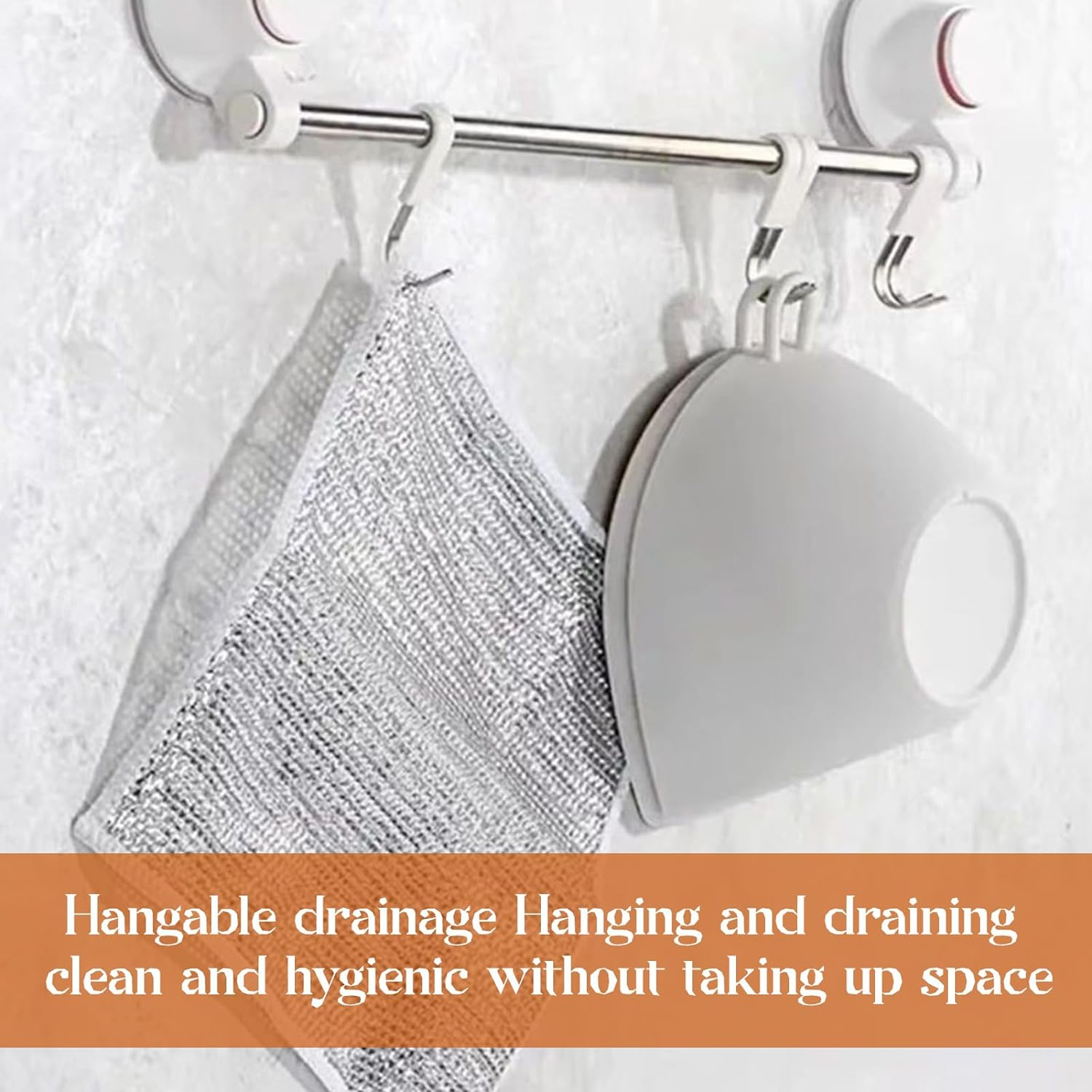 5Pcs Wire Miracle Cleaning Cloths for Wet and Dry, Reusable Non Scratch Wire Dishwashing Rags, for Effortlessly Removes Stubborn Stains from Dishes,Pots,Grills,Stoves image number 2