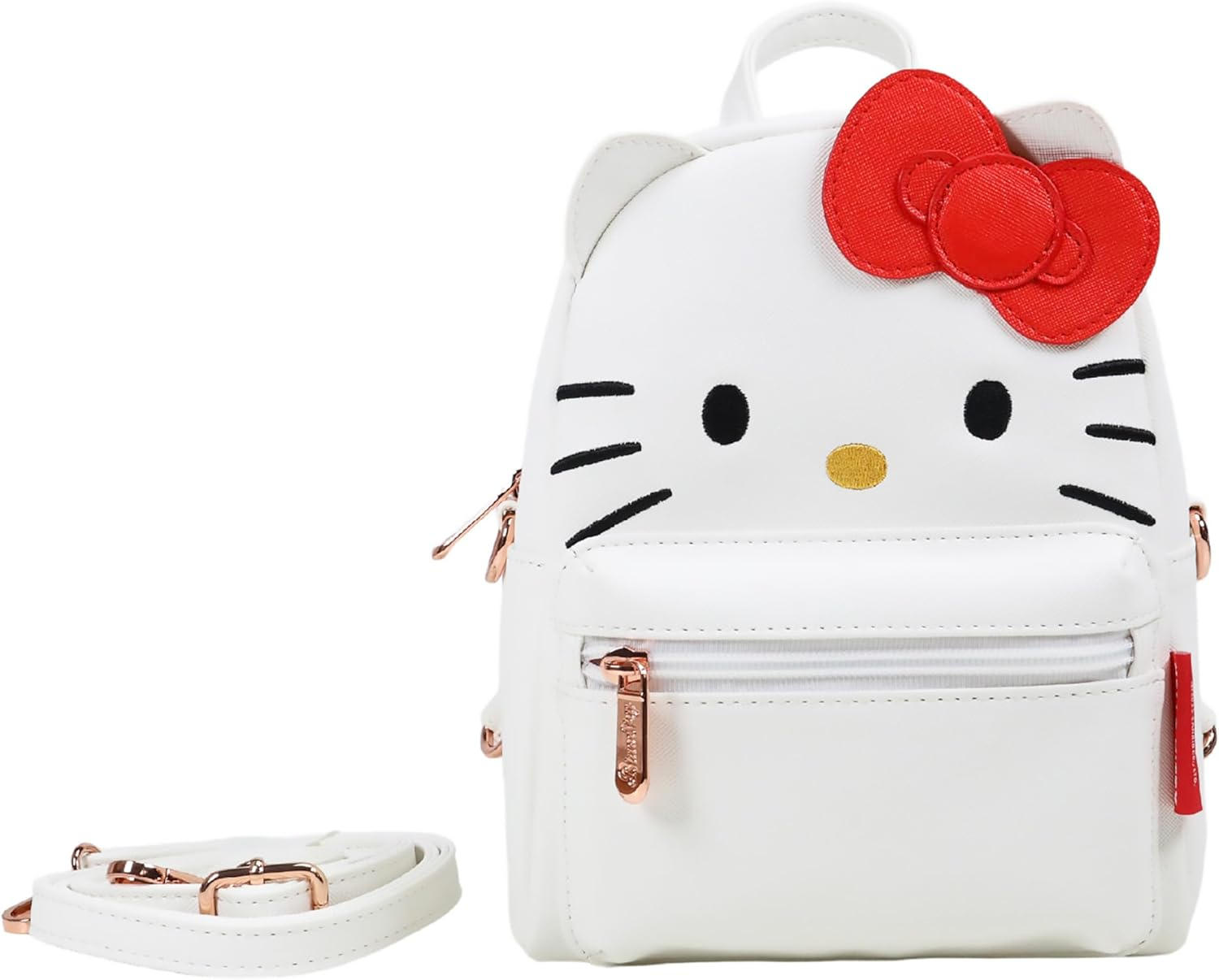 Blue Sky Studios Hello Kitty Mini Backpack, Small Kawaii Travel Bag with Adjustable Straps, Cute Gifts Merchandise and Accessories