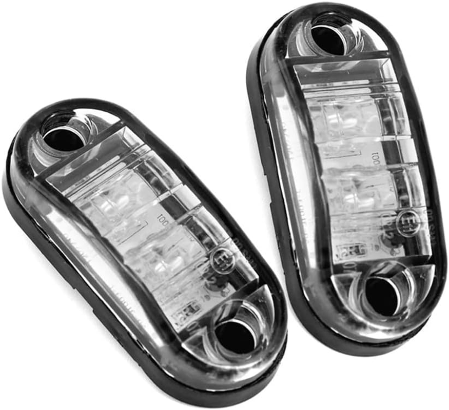 2X Side Marker Clearance 12V LED Lights Cool White Indicators Trailer Caravan RV image number 4