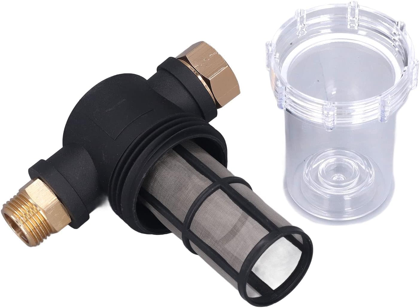 Limcryspp Garden Hose Pressure Cleaning Machine Inlet Filter, Sediment Filter, Equipped with 100 Mesh and 40 Mesh Screens, 2 Set image number 3