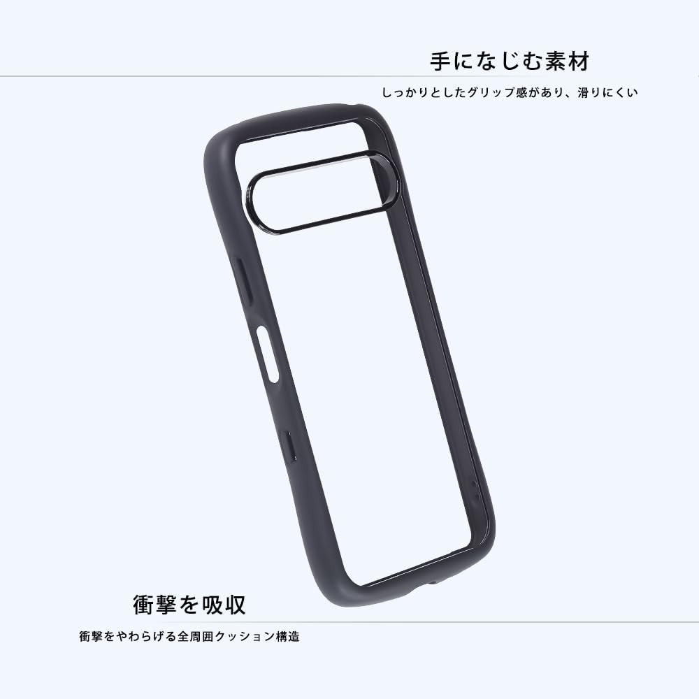 Rayout Xperia 10 VII Case, Shockproof, Made for Xperia Certified, Clear, Camera Lens Protection, Hybrid Case, Strap Hole, Puffull Black (Compatible with SO-52F SOG16 A502SO XQ-FE44) image number 4