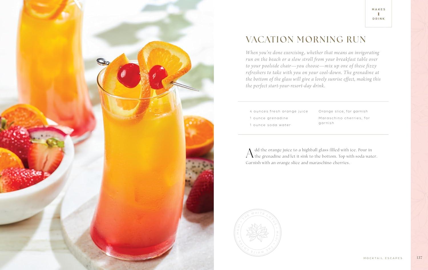 The White Lotus Official Cocktail Collection: Sunset in Paradise