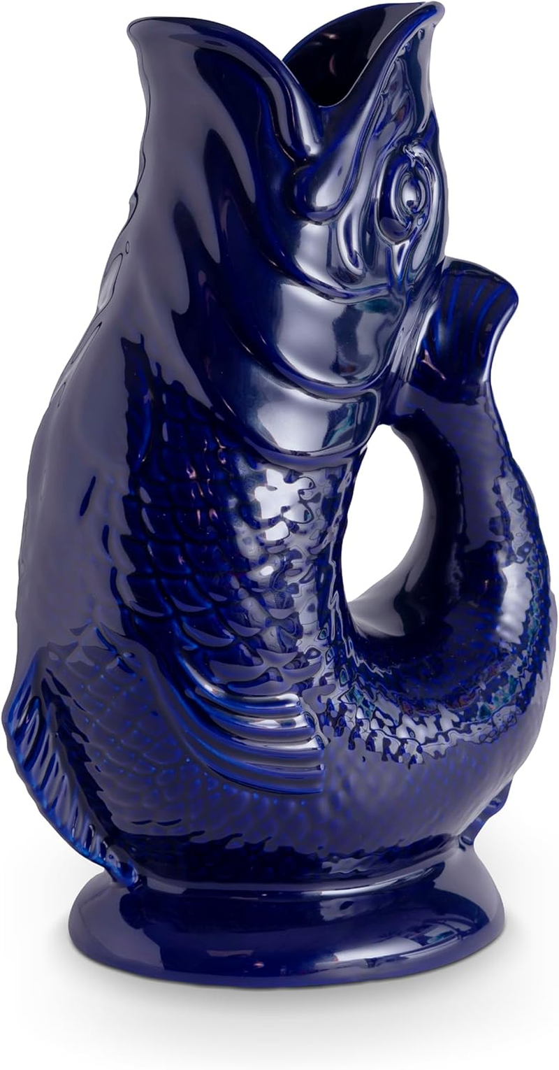 Wade WA967803GRN Fish Jug, Earthenware, Iconic UK Heritage, Made in Stoke-On-Trent, 1.2L, Forest Green