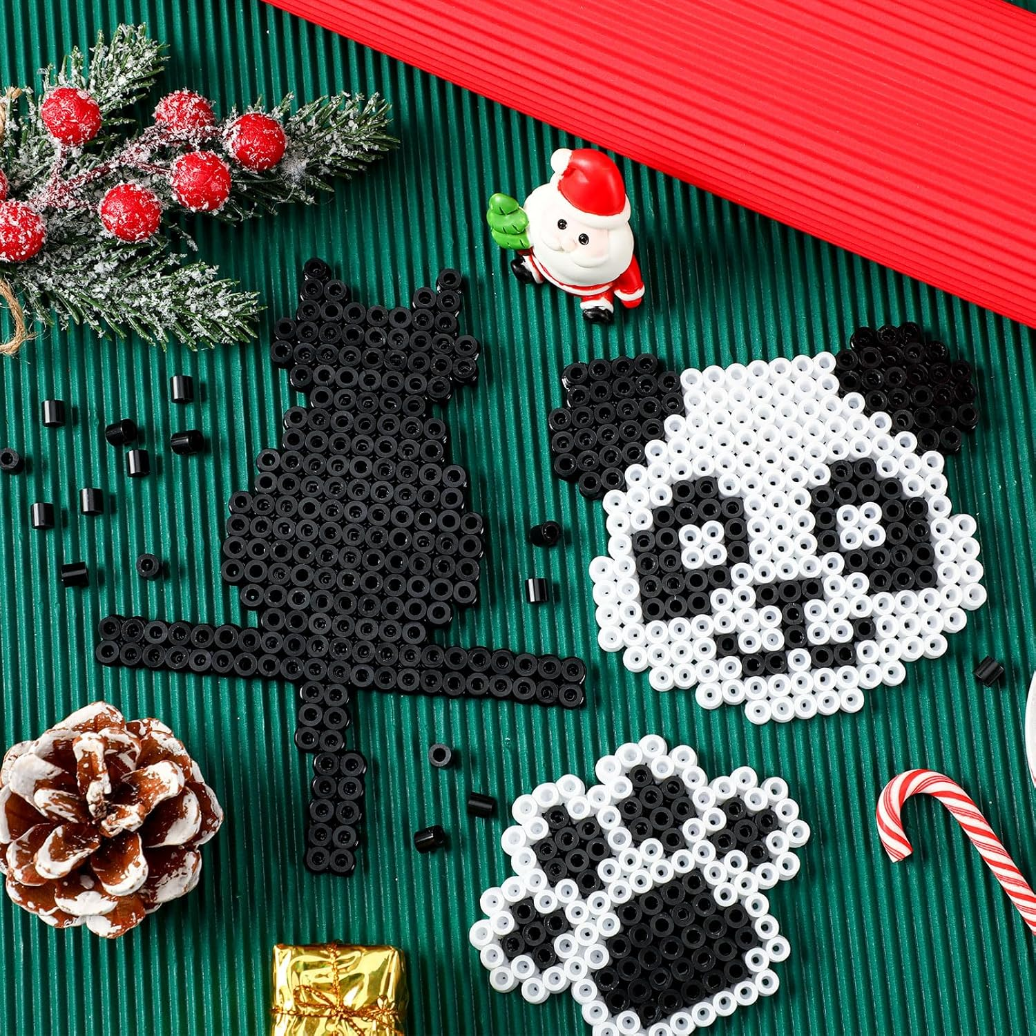 AUGSUN Fuse Beads, 1500Pcs Black Melty 5Mm Iron Beads for Arts and Crafts